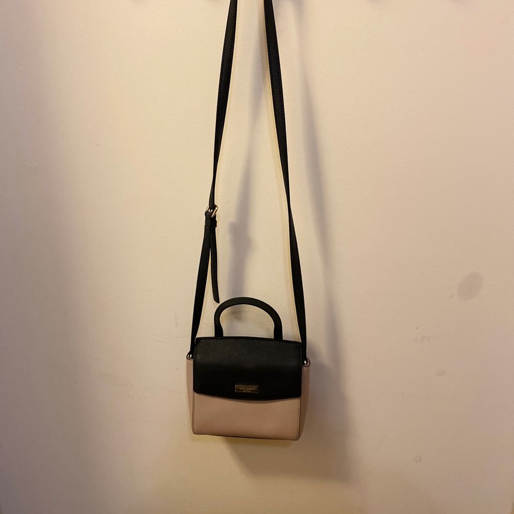 Kate Spade Laurel Way Mini Alisanne Crossbody Bag In Blackalmondine. - Picture 2 of 5